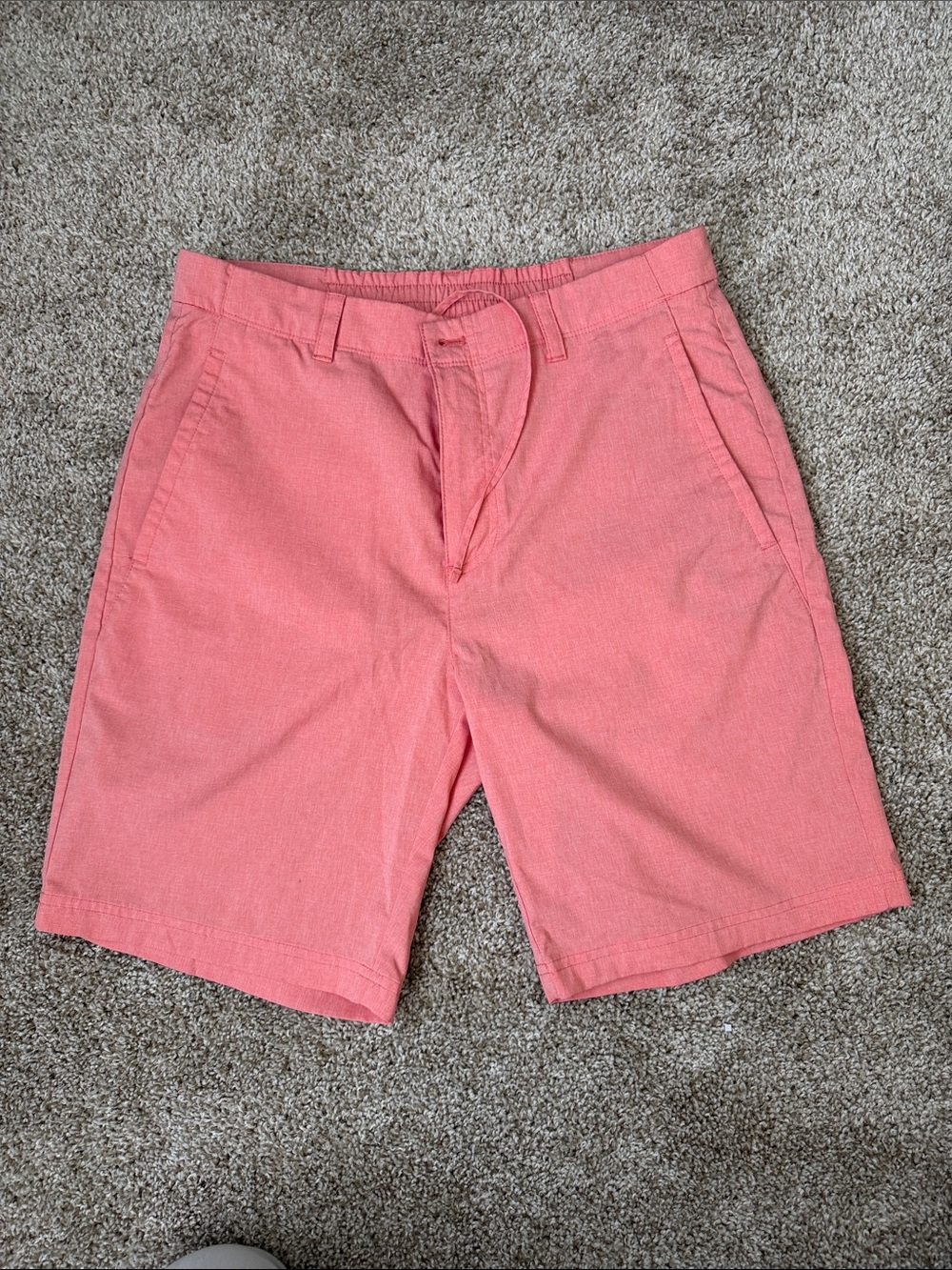 Men's Flat Front Coral Shorts - Classic Summer Style